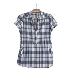 6 Degrees Junior’s Plaid Tunic Style Shirt, Sz XL, NWT